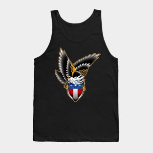 american bald eagle with sheild Tank Top